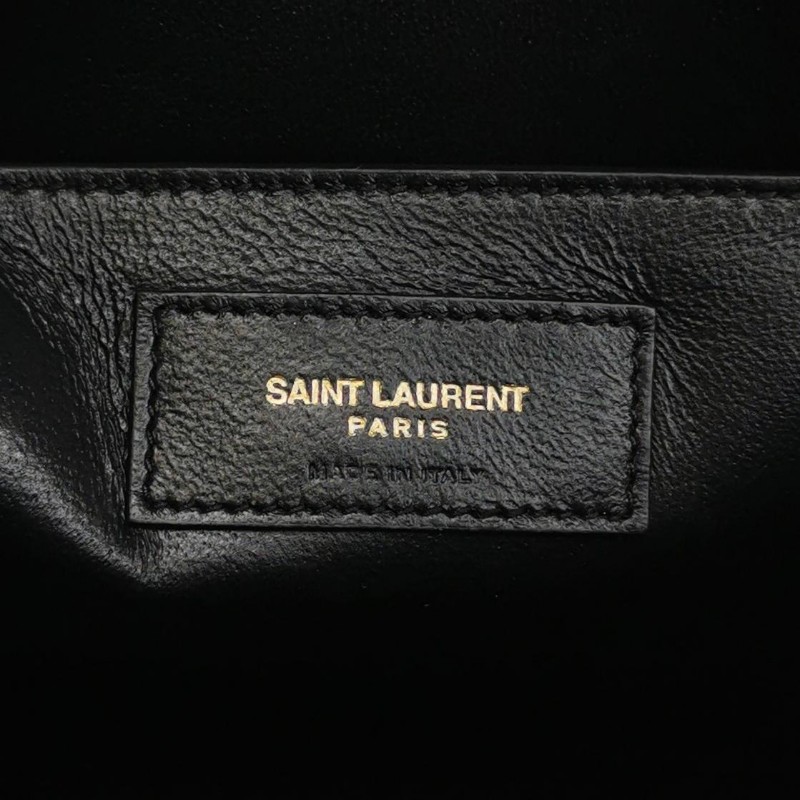 Saint Laurent Manhattan中號牛皮黑色肩背包-7