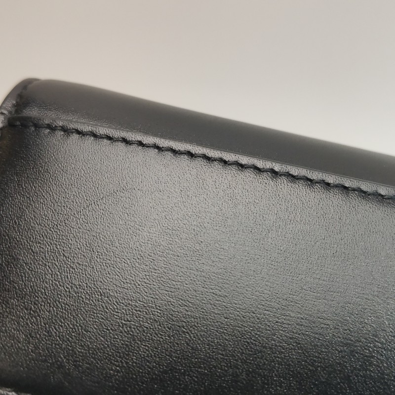 Saint Laurent Manhattan中號牛皮黑色肩背包-14