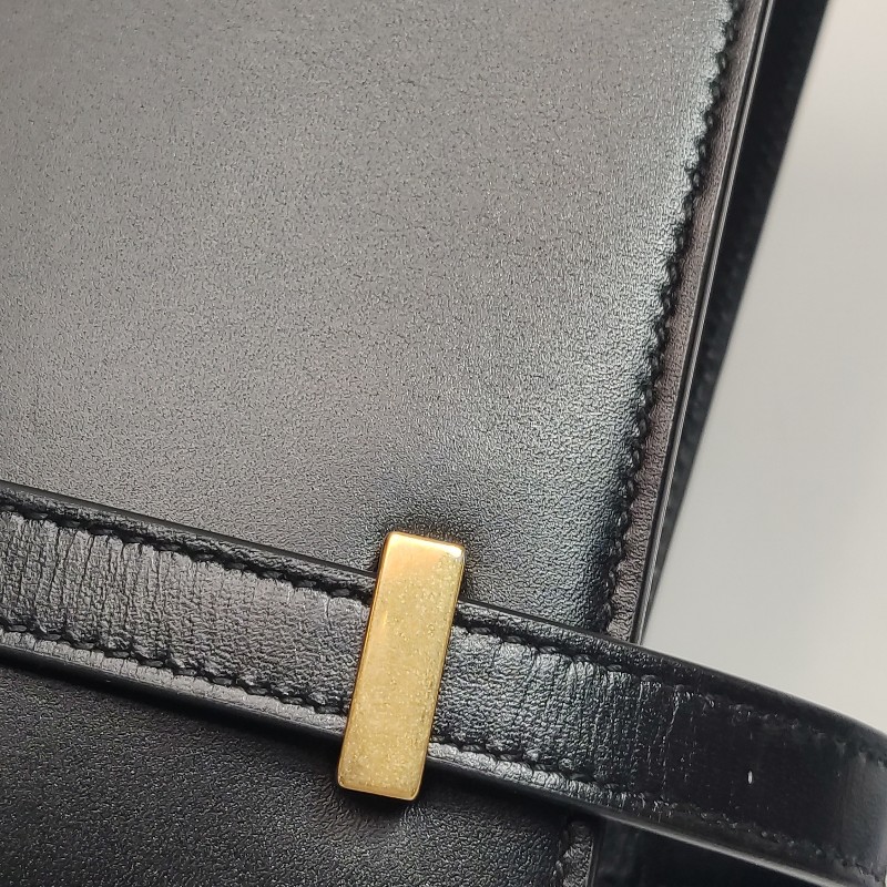 Saint Laurent Manhattan中號牛皮黑色肩背包-18