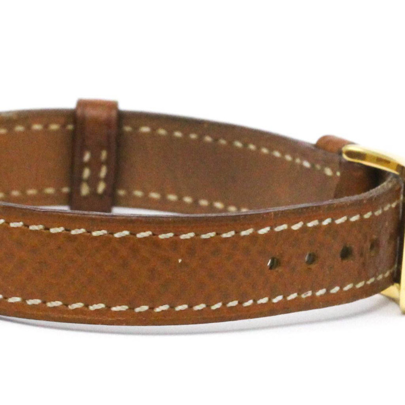 愛馬仕 Kelly 女士腕錶，鍍金皮革錶帶，石英機芯，型號 BKE1.201-2