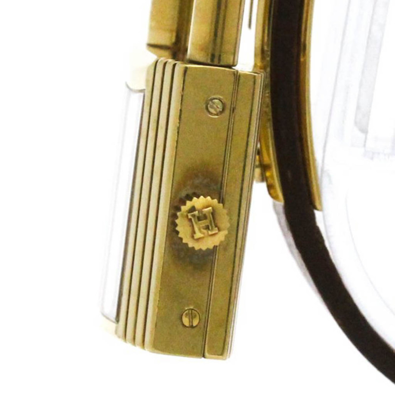 愛馬仕 Kelly 女士腕錶，鍍金皮革錶帶，石英機芯，型號 BKE1.201-3