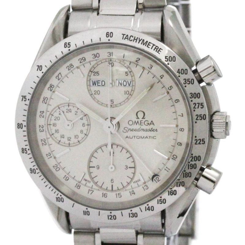 歐米茄超霸系列三曆精鋼自動腕錶 3521.30 拋光-0