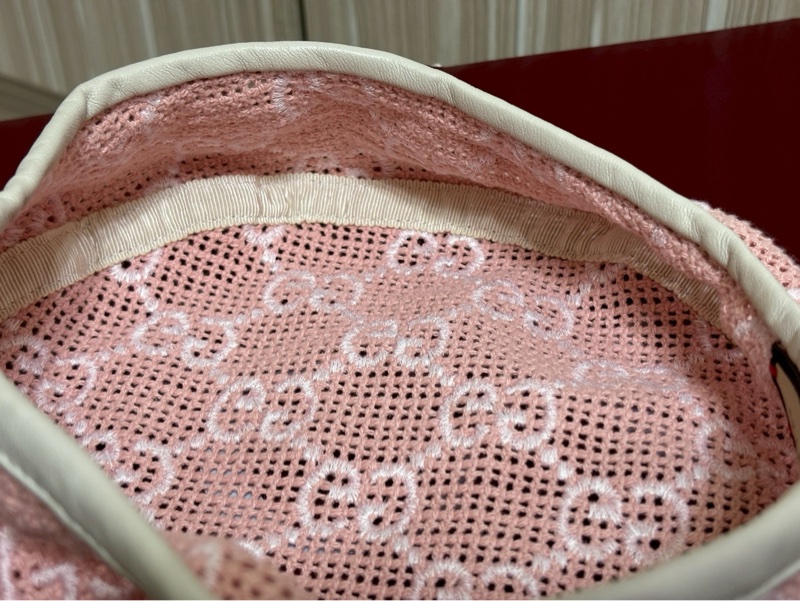 Gucci粉色編織貝蕾帽-9