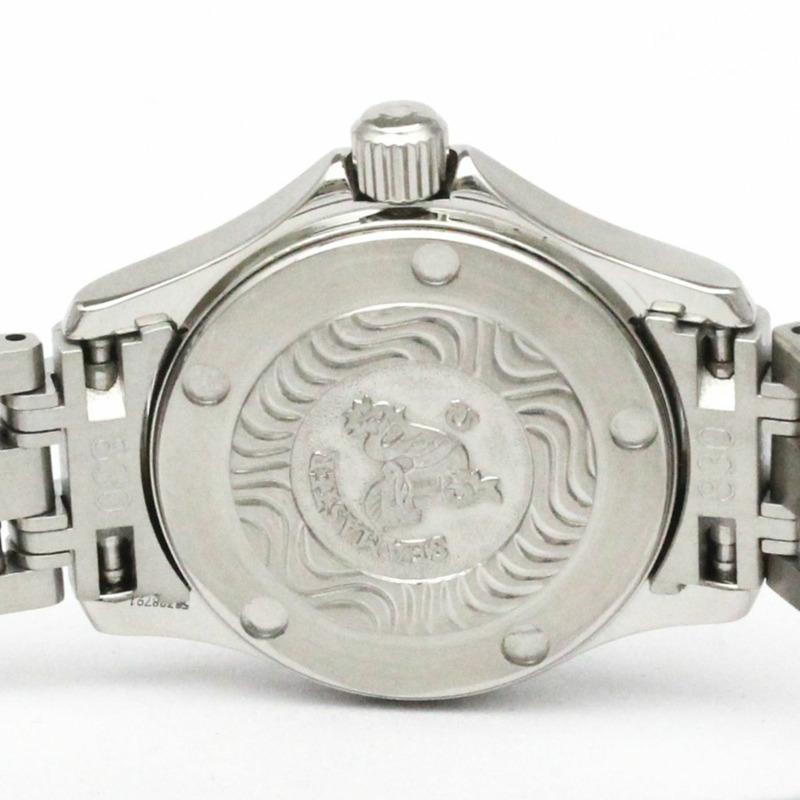 歐米茄海馬系列120米粉紅珍珠貝母錶盤石英女錶 2581.66 拋光-5