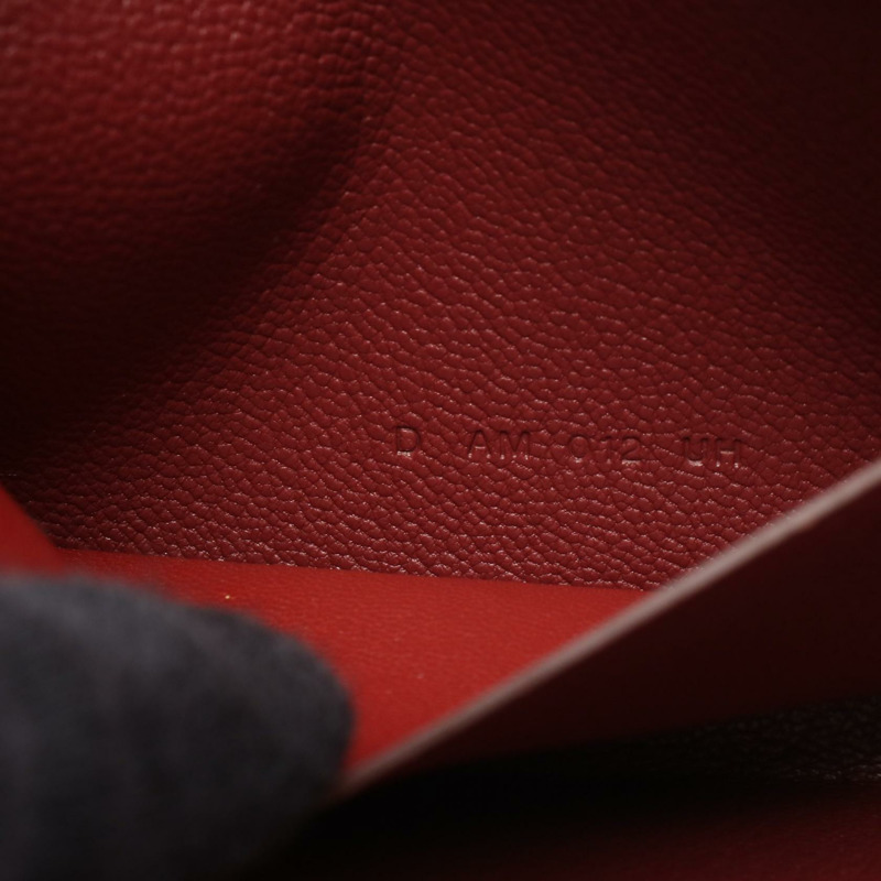 HERMES Rooroo 手袋 Epsom Evercolor 皮革 棕色 粉紅色 米色 二手 D SHW-4