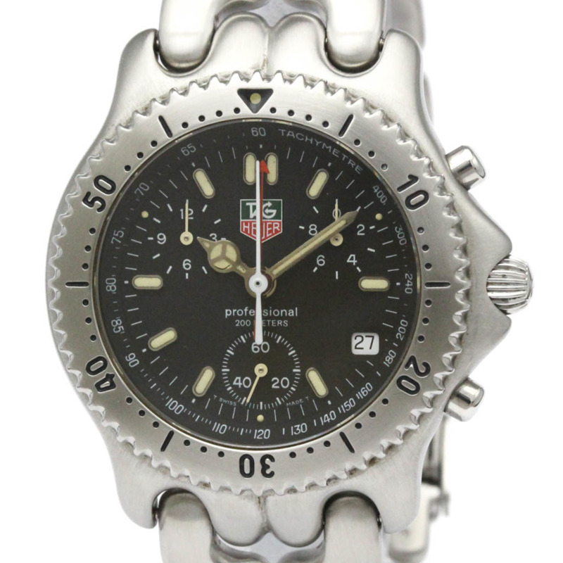 TAG HEUER 豪雅 Sel Chronograph 200米精鋼石英男錶 CG1110 拋光-0