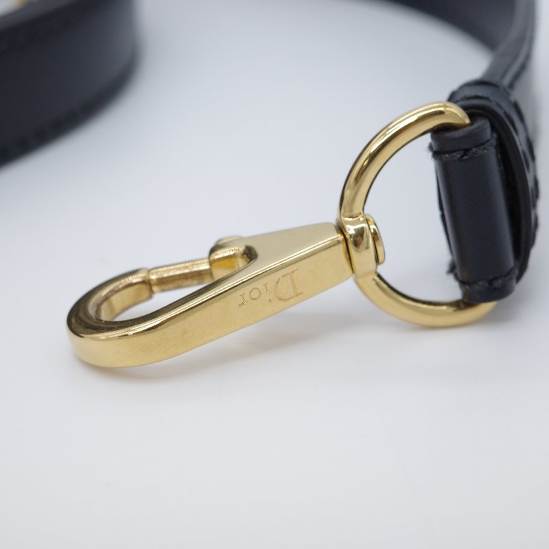 Dior 迪奧 D-Vibe 藍色 緹花 中型保齡球包 手提包-7