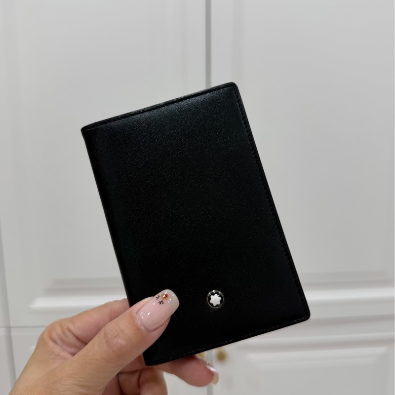 montblanc 萬寶龍 黑色 卡夾 卡包 短夾 信用卡卡夾 名片夾 皮夾 皮包-1