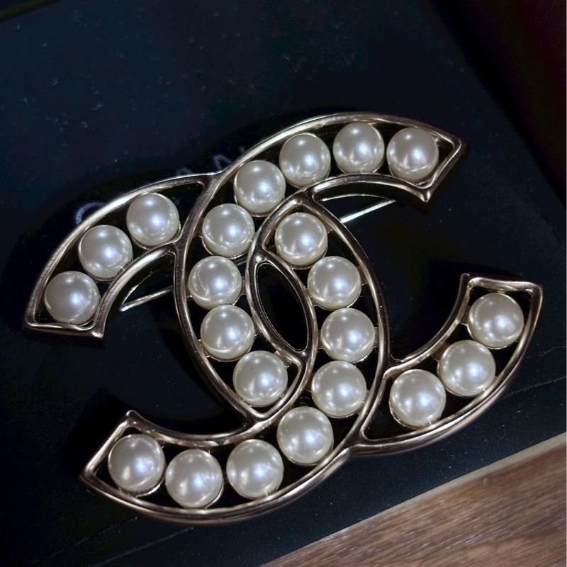 Chanel雙C爆款珍珠胸針-7