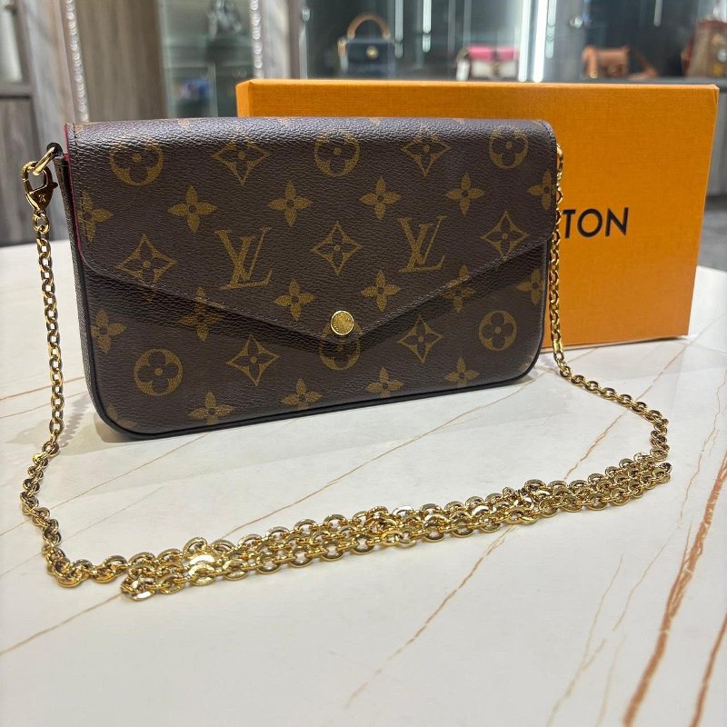 *SHIHNA名牌精品* LV Félicie Pochette 老花三合一鏈包-0