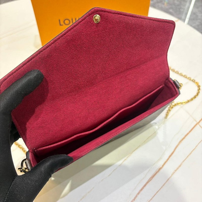 *SHIHNA名牌精品* LV Félicie Pochette 老花三合一鏈包-6
