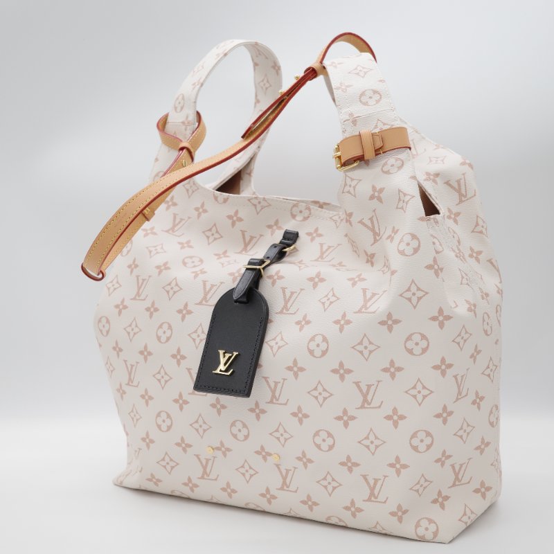 Louis Vuitton 路易威登 Atlantis 沙丘  白色 棕色 Monogram 帆布 手提包 肩背包-1