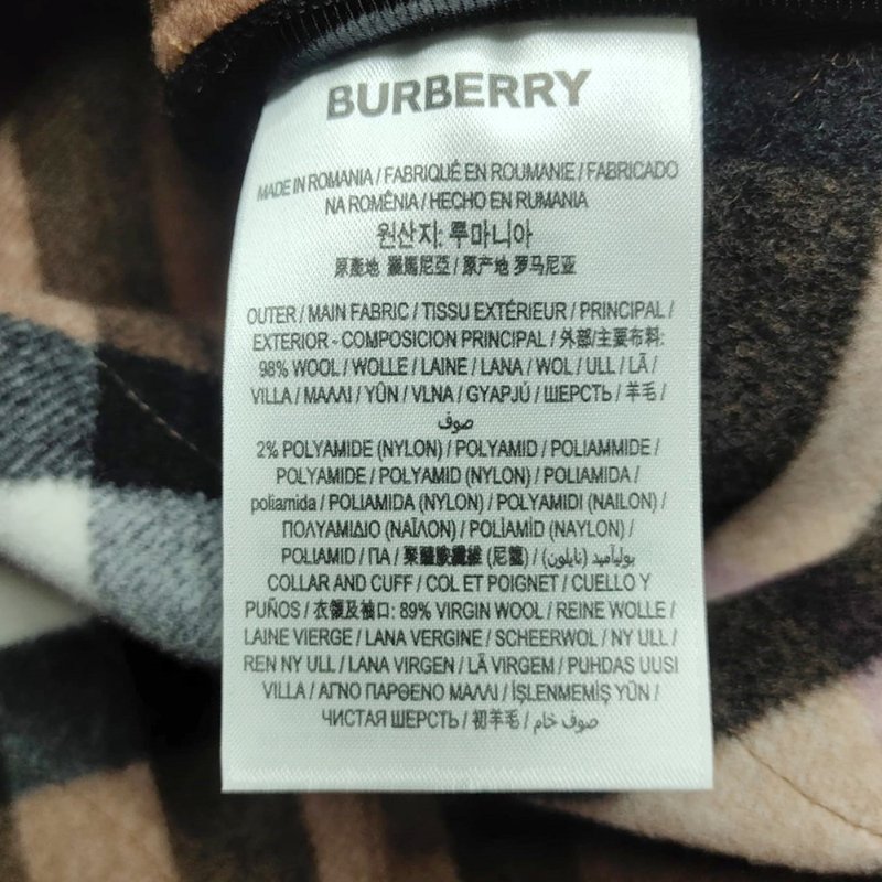 Burberry Quilted Check Wool Blend Bomber Jacket for Men in Dark Birch Brown - 8071378-Dark_Birch_Brown ( Size: 48 / 52 / 54 )-4
