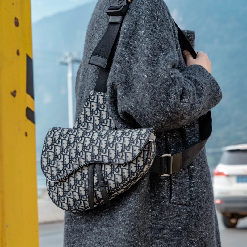 🈶購證 #全網最低💰 #櫃上在售12.5萬 Dior saddle新款老花馬鞍包 黃金尺寸長夾可入🔥-1