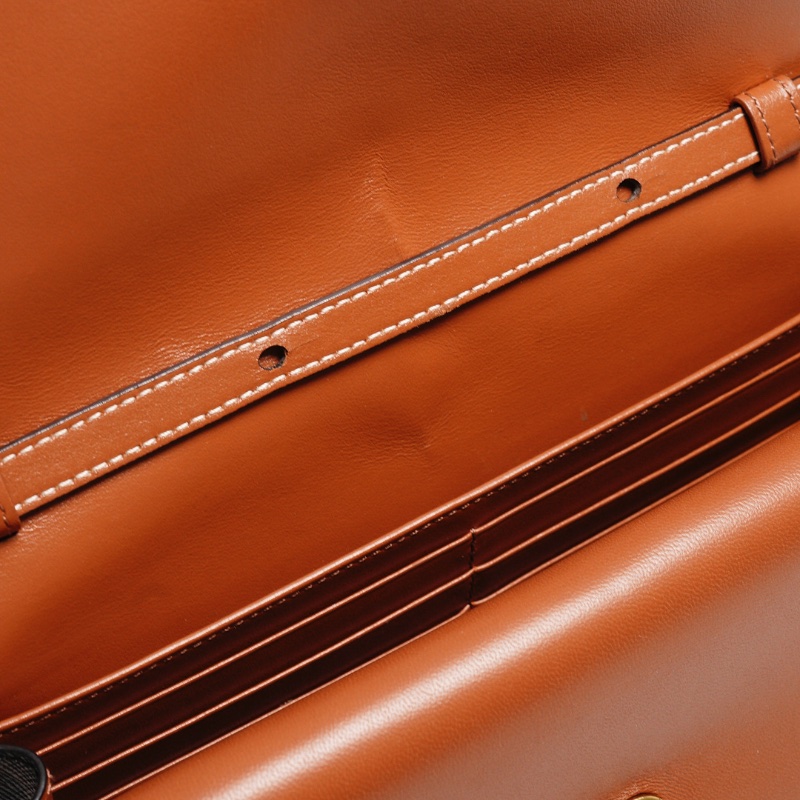 CELINE TRIOMPHE帆布平滑羊皮STRAP斜背包-7