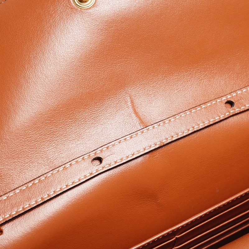 CELINE TRIOMPHE帆布平滑羊皮STRAP斜背包-10