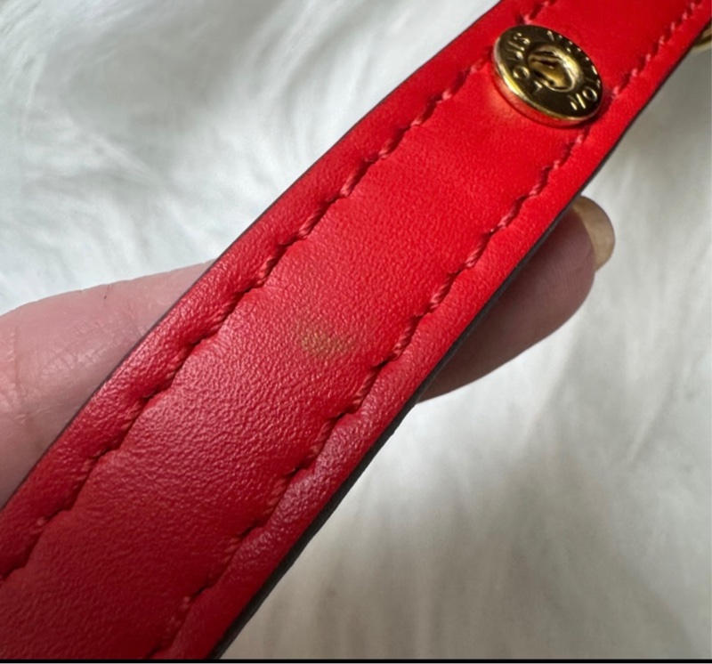 正品LV 帆布印花牛皮鑲飾束口斜背/肩背水桶包-23