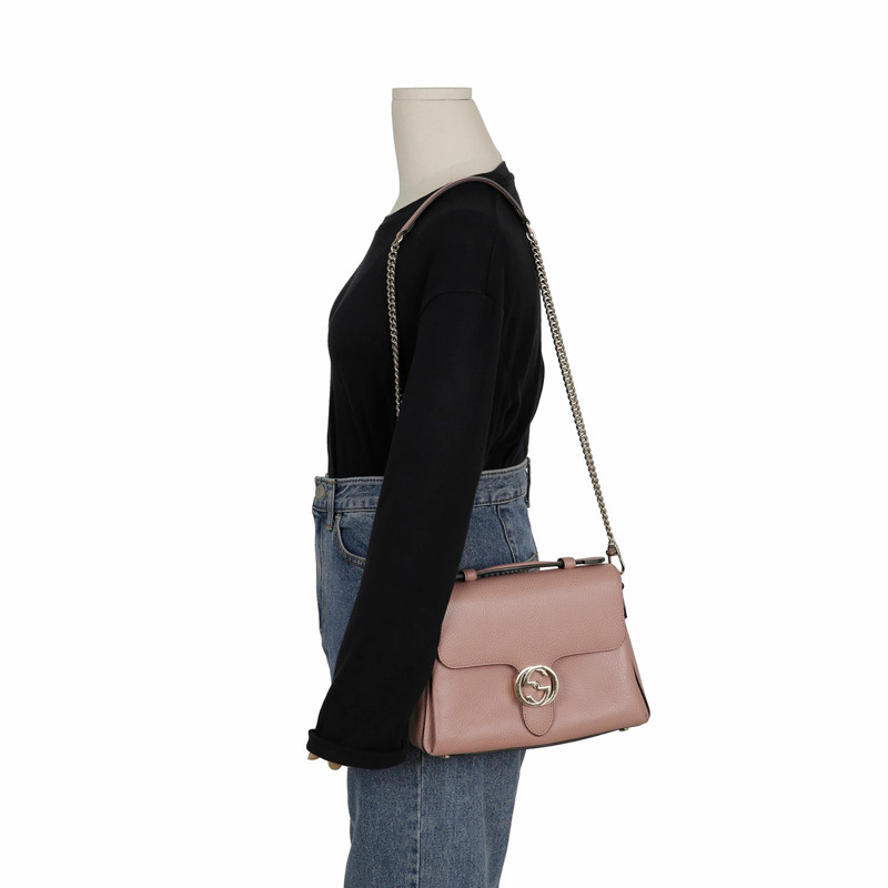 GUCCI 互扣式頂部手把手提單肩包 510302-13