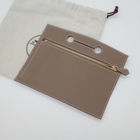 Hermès 愛馬仕 POCHETTE RACKPOCKET 25  大象灰 TOGO 18 ETOUPE 牛皮