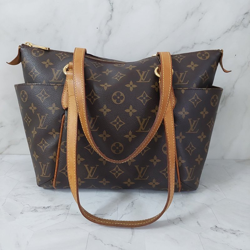 LV原花金釦TOTALLY   PM   M56688🎀出清特惠價🎀 ~雙口袋肩背包~二手品-85