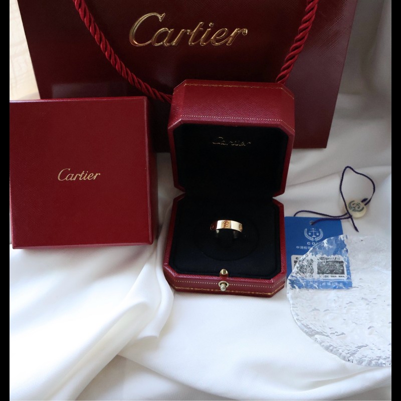 Cartier 18k金LOVE寬版戒指 56碼-0
