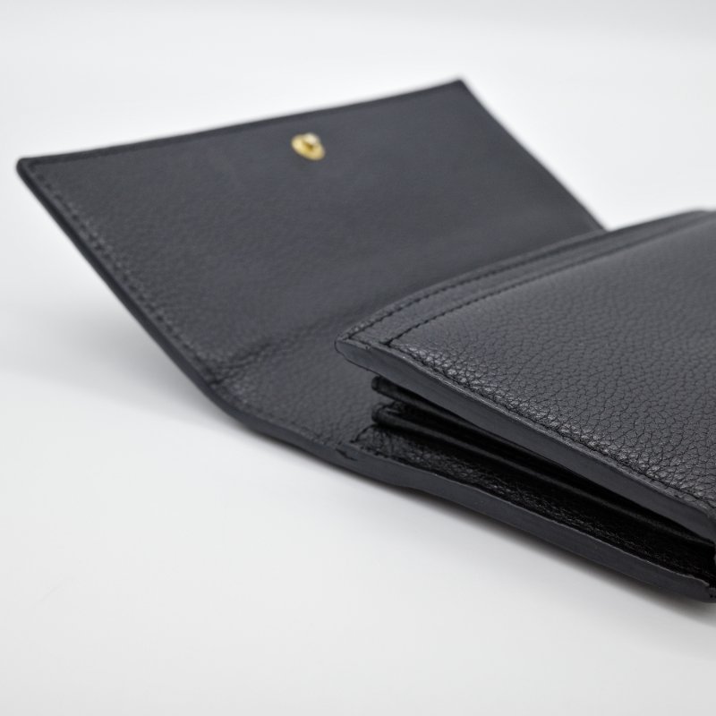 Gucci 古馳 Zumi 雙色馬銜鍊雙G設計 黑色 牛皮 釦式長夾-7