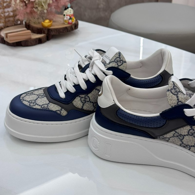 *SHIHNA名牌精品*GUCCI  GG Supreme帆布拼接 藍色板鞋 7 (僅試穿)-2
