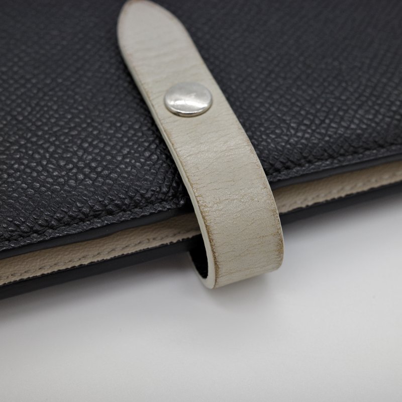 Celine 思琳 Strap Wallet 黑色 牛皮 中夾 長夾-3