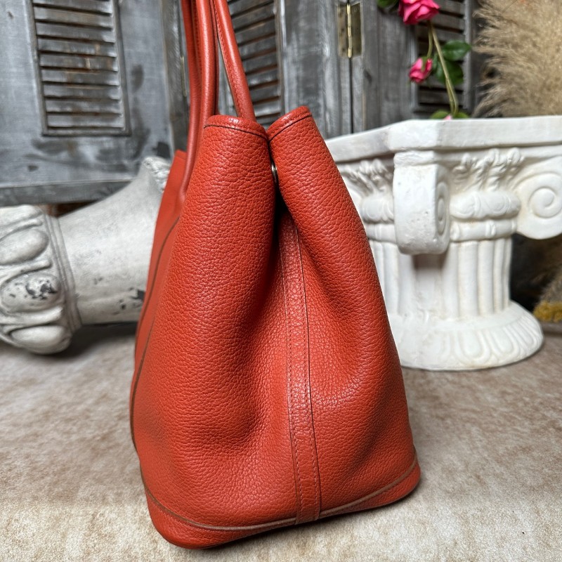 Hermes garden party花園36 橙色手提包-2