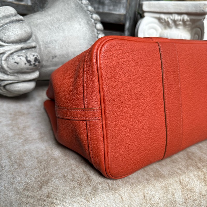 Hermes garden party花園36 橙色手提包-4