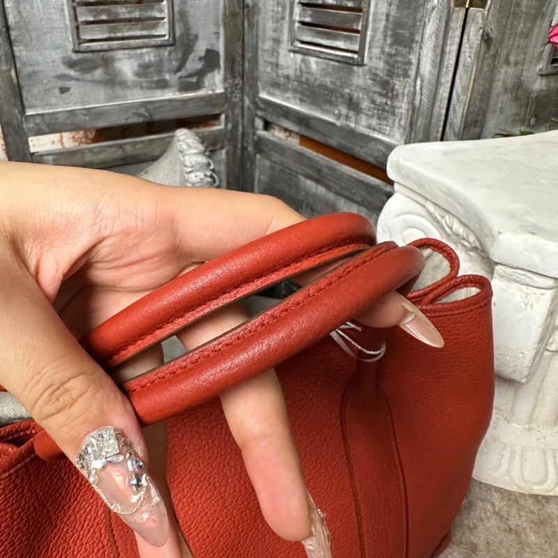 Hermes garden party花園36 橙色手提包-6