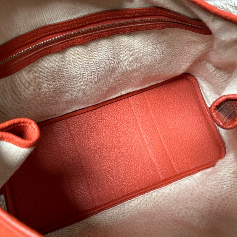 Hermes garden party花園36 橙色手提包-7