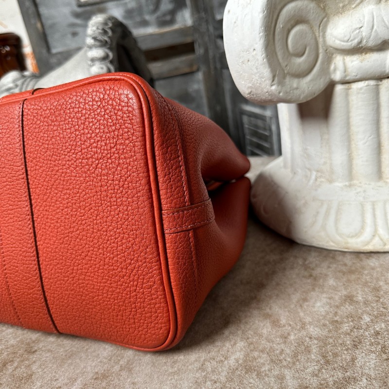 Hermes garden party花園36 橙色手提包-8