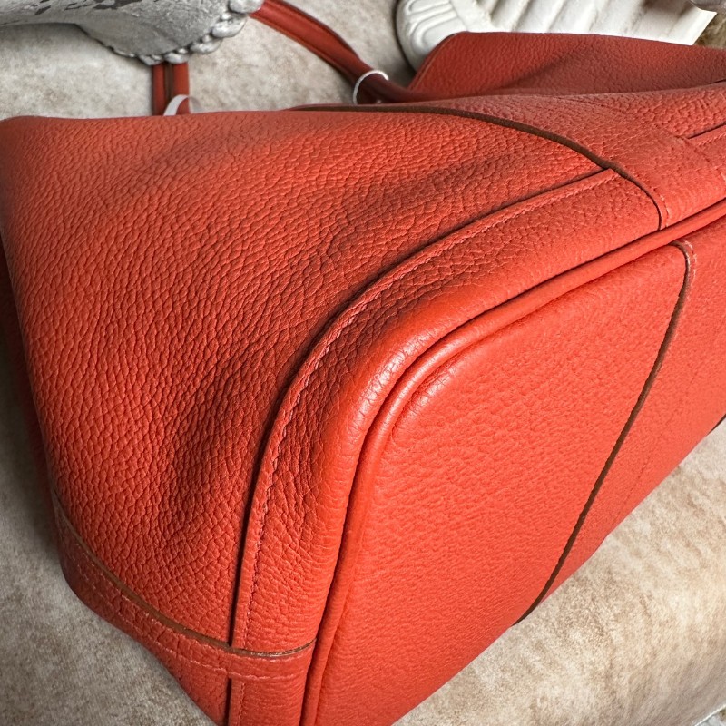 Hermes garden party花園36 橙色手提包-9