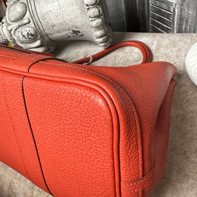 Hermes garden party花園36 橙色手提包-10