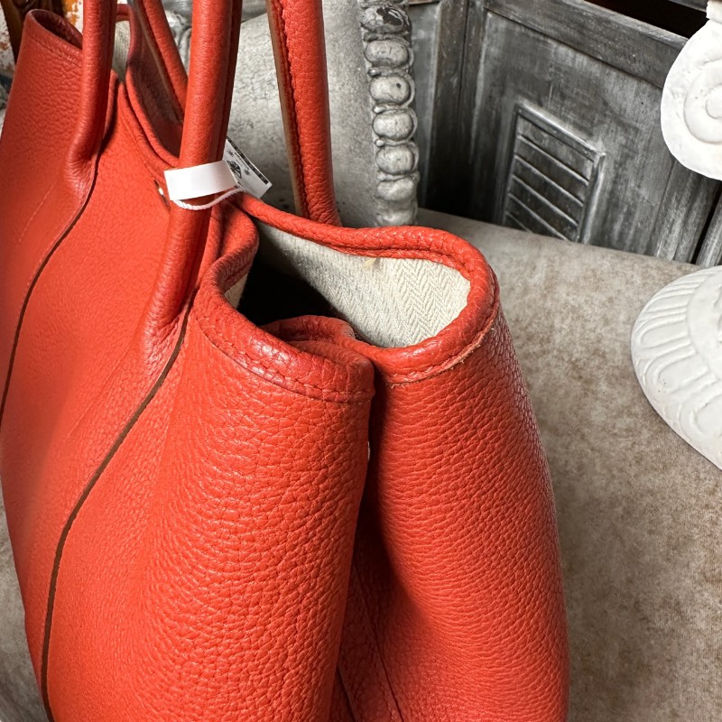 Hermes garden party花園36 橙色手提包-15