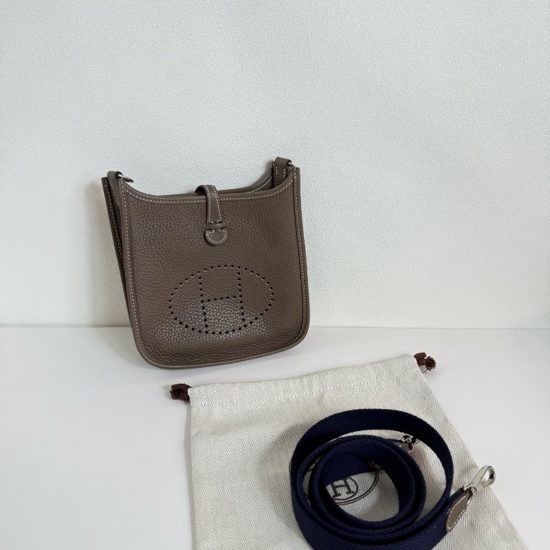Hermes 愛馬仕伊芙琳 Evelyne mini大象灰 銀扣-1
