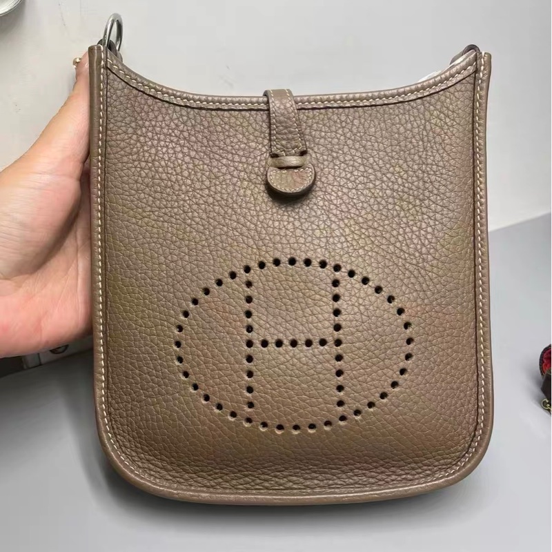Hermes 愛馬仕伊芙琳 Evelyne mini大象灰 銀扣-1