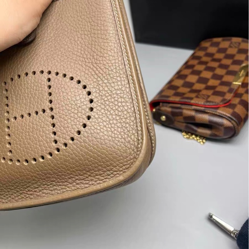 Hermes 愛馬仕伊芙琳 Evelyne mini大象灰 銀扣-10