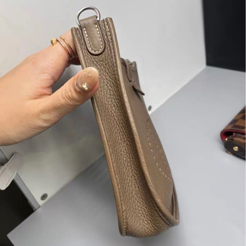 Hermes 愛馬仕伊芙琳 Evelyne mini大象灰 銀扣-20
