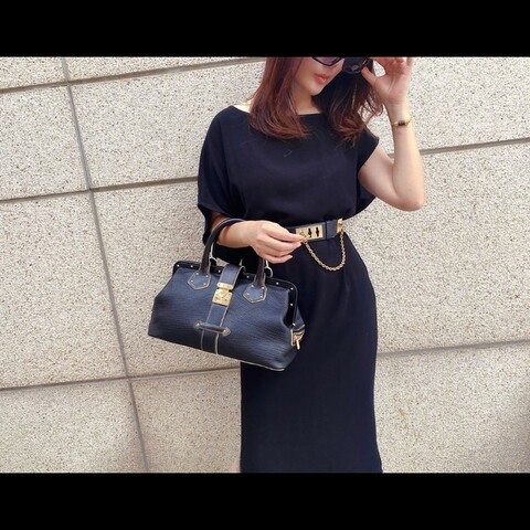 LV suhali蘇哈里黑色牛皮手提包