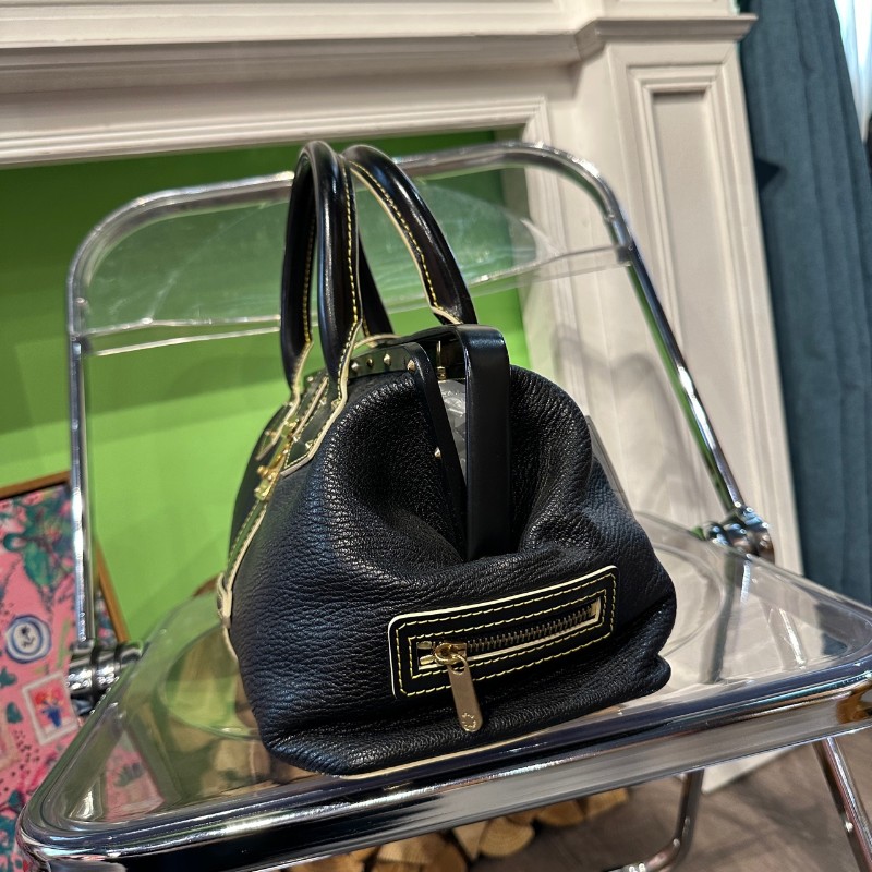 LV suhali蘇哈里黑色牛皮手提包-4