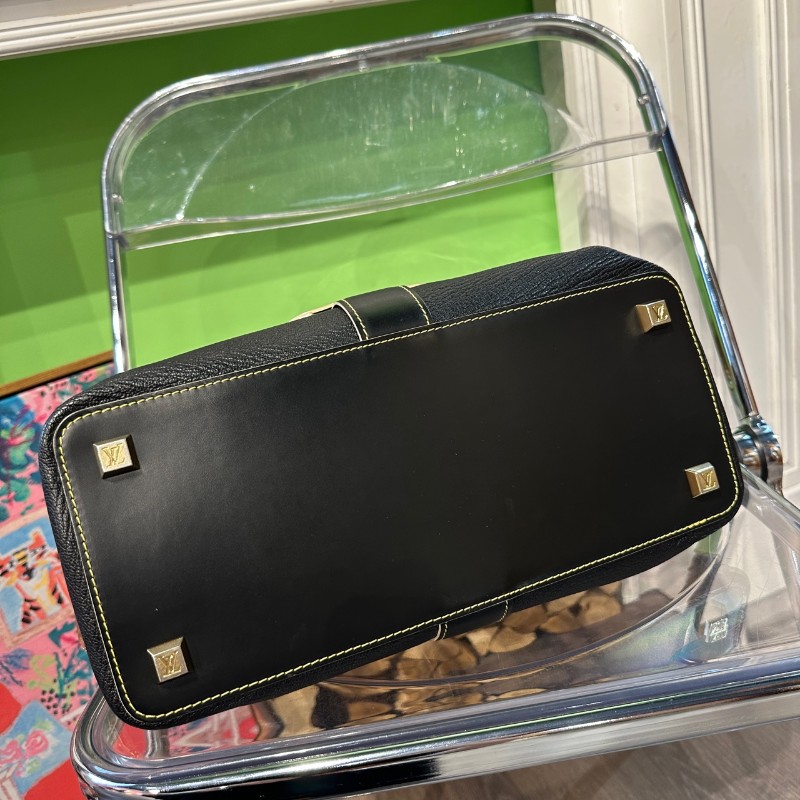 LV suhali蘇哈里黑色牛皮手提包-6