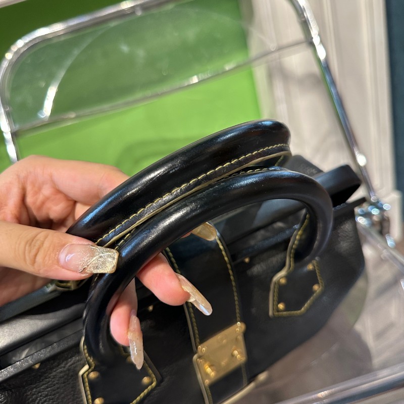 LV suhali蘇哈里黑色牛皮手提包-8