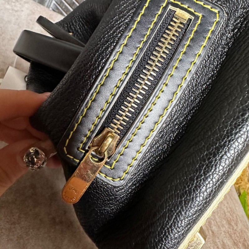 LV suhali蘇哈里黑色牛皮手提包-9