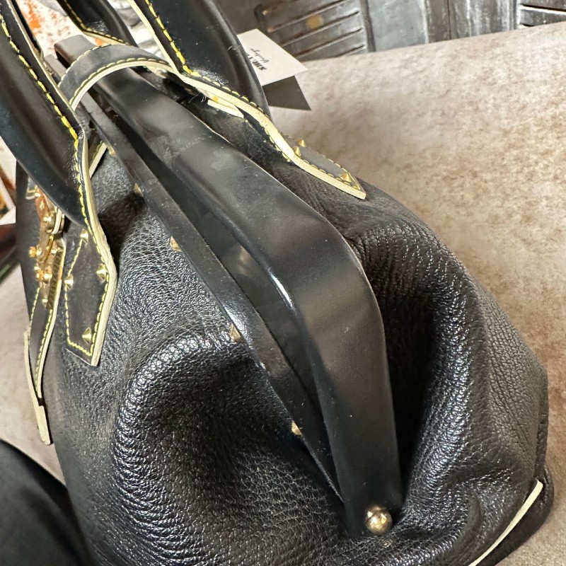 LV suhali蘇哈里黑色牛皮手提包-15