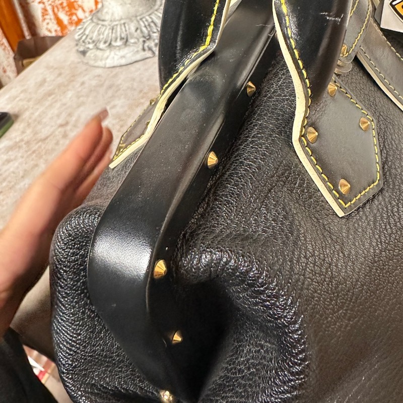 LV suhali蘇哈里黑色牛皮手提包-18