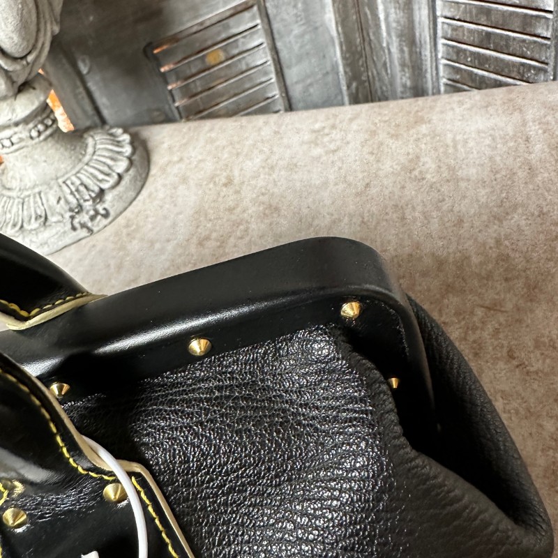 LV suhali蘇哈里黑色牛皮手提包-19