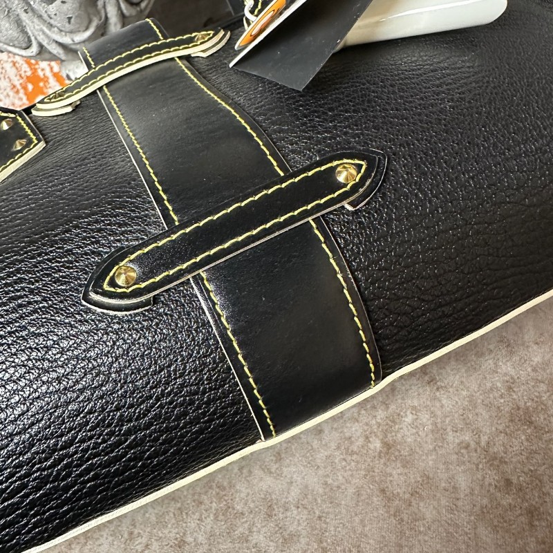 LV suhali蘇哈里黑色牛皮手提包-21