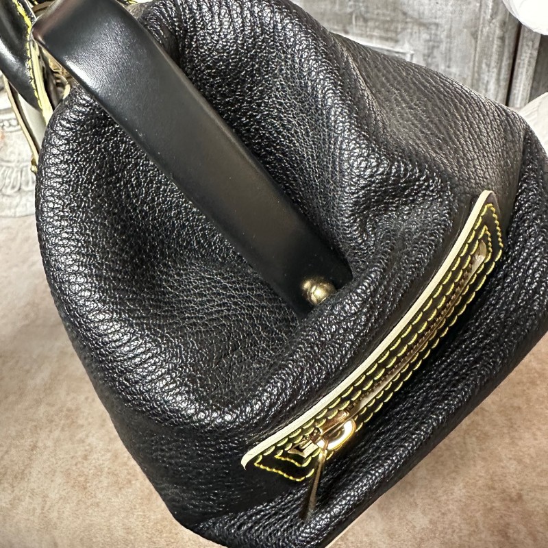 LV suhali蘇哈里黑色牛皮手提包-22